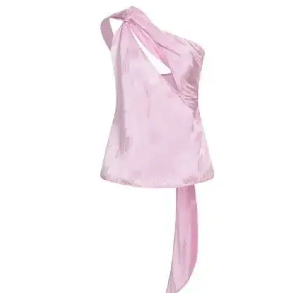 The Attico Pink One-Shoulder Top $795